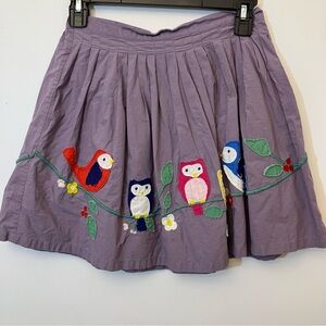 Mini Boden bird applique skirt 11-12y